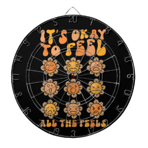  Herbst Es ist okay, alle Gefühle zu fühlen Psychi Dartscheibe
