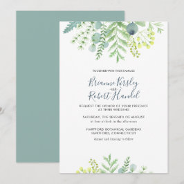 Herbst Eukalyptus Foliage Bloral Wedding Einladung