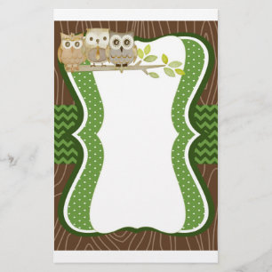 Herbst-Eulen-Briefpapier Briefpapier