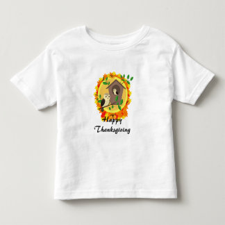 Herbst-Eulen-Erntedankfest Kleinkind T-shirt
