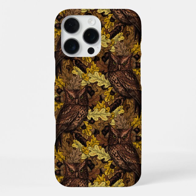 Herbst-Eulen iPhone 16 Pro Max Hülle (Rückseite)