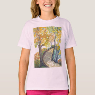 Herbst-Fall-Baum verlässt Kunst-Malerei-Schicksal T-Shirt