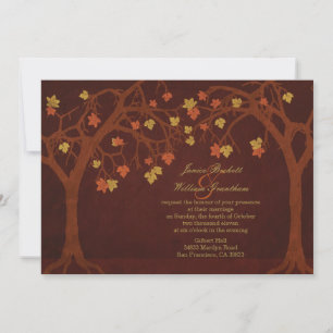 Herbst/Fall Bäume Einladung Hochzeit