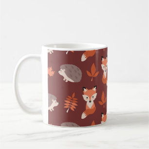 Herbst-Fall-Igel und Fox-Tasse Kaffeetasse