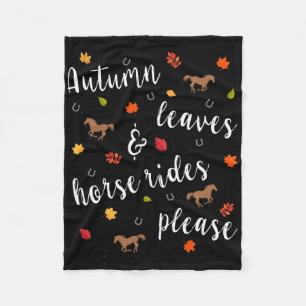 Herbst Fallende Blätter Reiten Reiten Lover Fleecedecke