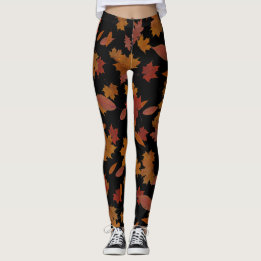 Herbst-fallendes Blätter auf kundenspezifischem Leggings
