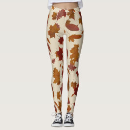 Herbst-fallendes Blätter auf kundenspezifischer Leggings