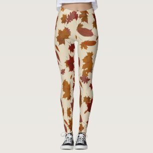 Herbst-fallendes Blätter auf kundenspezifischer Leggings
