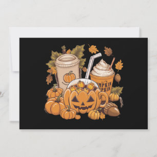 Herbst Familie Halloween Erntedankfest Niedlich He Einladung