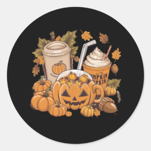 Herbst Familie Halloween Erntedankfest Niedlich He Runder Aufkleber