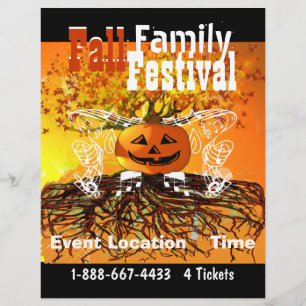 Herbst Familienfest Halloween Herbst Veranstaltung Flyer