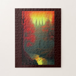 Herbst Fantasy World Schwert in Bodenfeuerbestände