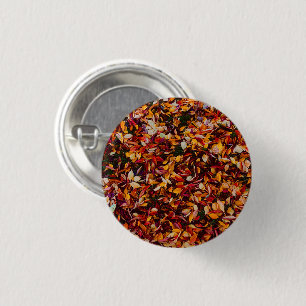 Herbst-Farb-Blattwerk-Blätter-Foto-Pin Button