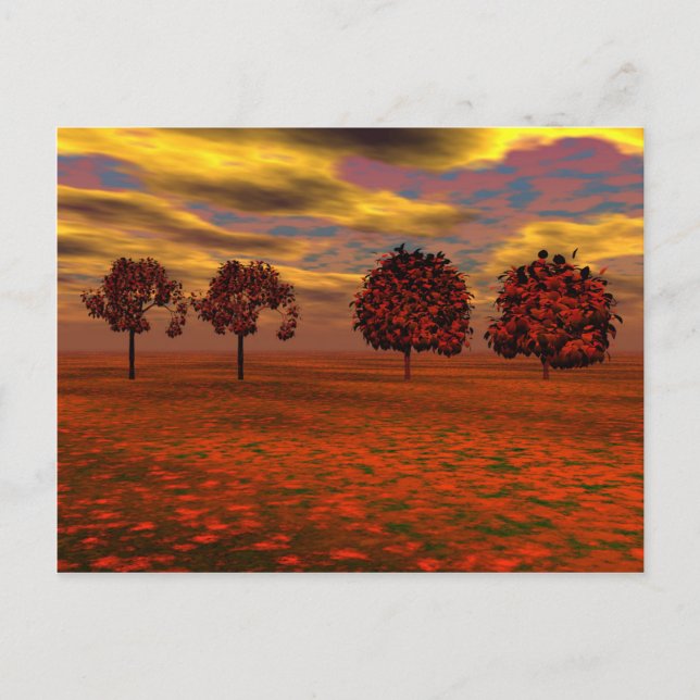 Herbst Farben Ahornbäume Kunst und Kultur Postkarte (Vorderseite)