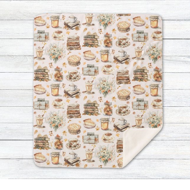 Herbst Favorit Essential Ästhetische Muster Sherpadecke (Close up)