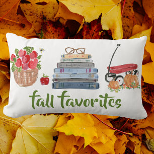 Herbst Favorites Äpfel Bücher Red Wagens Pumpkins Lendenkissen