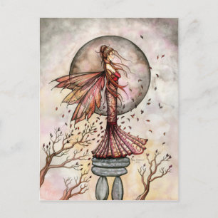 Herbst-Fee Postkarte von Molly Harrison