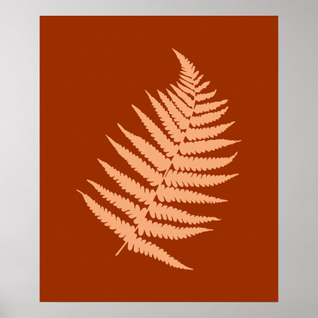 Herbst-Fern-Blätter Poster (Vorne)