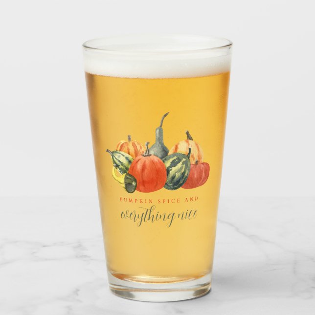 Herbst Fete Herbst Party Bunte Pumpkins Bier Glas (Vorne (Gefüllt))
