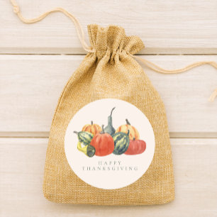 Herbst Fete Herbst Party Bunte Pumpkins Runder Aufkleber