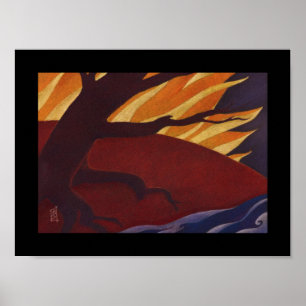 Herbst-Feuer Poster