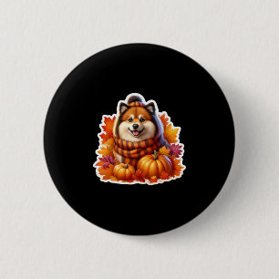 Herbst Finnischer Lapphund-Hundebesitzer Erntedank Button