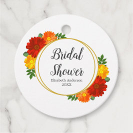 Herbst-Florals-Brautparty Geschenkanhänger