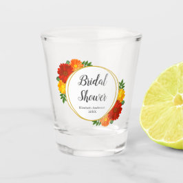 Herbst-Florals-Brautparty Schnapsglas