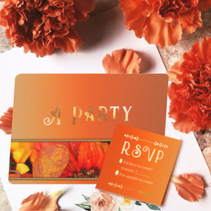Herbst Florals Gold Foil Print UAWG Foliendrucke