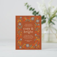 Herbst-Folksy-Blumenrahmen Herbst-Party Einladung
