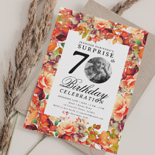 Herbst Foto überragend 70. Geburtstag Einladung