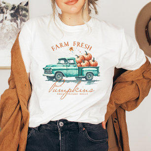Herbst, Frische Kürbisse vom Bauernhof Damen T-Shirt