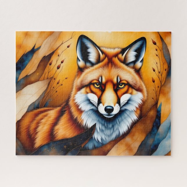 Herbst-Fuchs-Malerei (Horizontal)