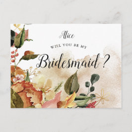 Herbst fühlen, wie eine Brautjungfrau sich einlädt Postkarte