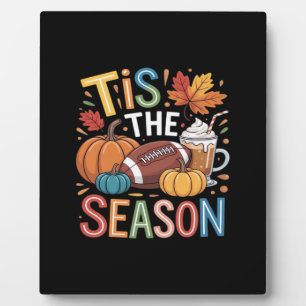 Herbst-Fußball-Herbst-Pumpkaffee Lover Fotoplatte