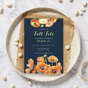 Herbst Geburtstagsparty Fall Fete Orange Blossom Einladung