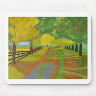 Herbst - gefallene Blätter Mousepad