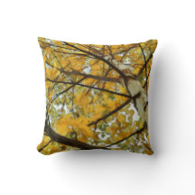 Herbst-gelbe Birken-Baum-Wurfs-Kissen