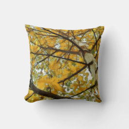 Herbst-gelbe Birken-Baum-Wurfs-Kissen Kissen