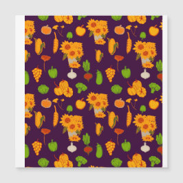 Herbst gesunde Ernte Veggie und Früchte Throw Pi Magnetkarte