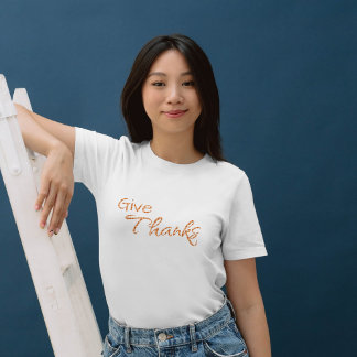 Herbst Gingham Danke für den T - Shirt der Frauen