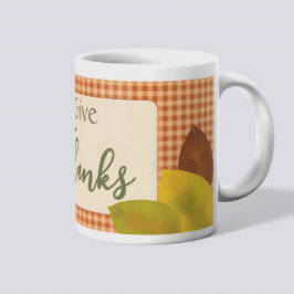 Herbst Gingham Erntedank Kaffeezubereitung Tasse