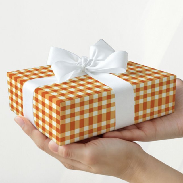 Herbst-Gingham-Geschenkverpackungspapier Geschenkpapier (Von Creator hochgeladen)