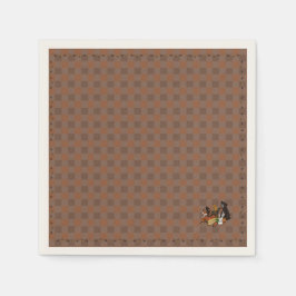 Herbst-Gingham-Standard-Papier-Servietten Serviette