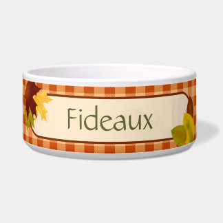 Herbst-Gingham-Thanksgiving-Hundeschüssel Napf