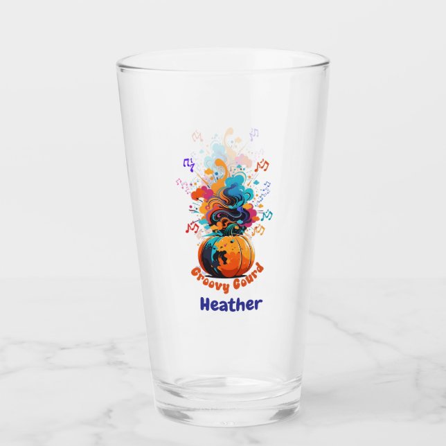 Herbst-Glasbecher Glas (Vorderseite)
