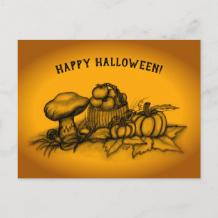 Herbst, glückliches Halloween! Postkarte