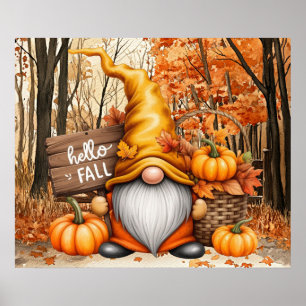 Herbst-Gnom-Plakat Poster