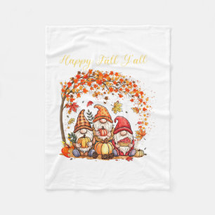 Herbst Gnome Happy Fall Yall Herbstblätter Baum Th Fleecedecke
