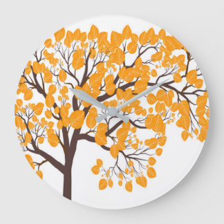 Herbst-Gold-Baum-Wanduhr  Große Wanduhr
